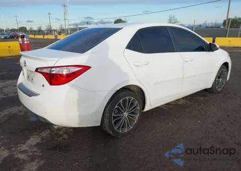 2014 Toyota Corolla S Plus z USA, uszkodzony, nr VIN 5YFBURHE4EP090977